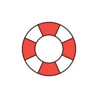 Colorful lifebuoy illustration. equipment of rescuers to save drowning people. vector