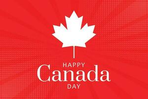 happy canada day background design with text. greeting card for canada independence day vector