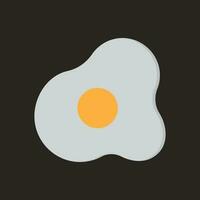 fried egg icon vector