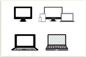 Laptop computer or notebook computer flat icon for apps and websites, vector. vector