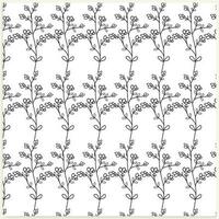 Floral vector print. Small black flowers on white background.