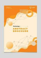 Technology Orange Colored Abstract Brochure Design vector