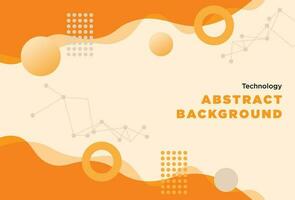 Technology Orange Colored Abstract Background vector