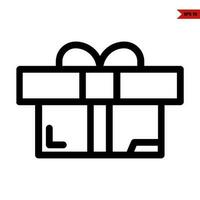 git box line icon vector