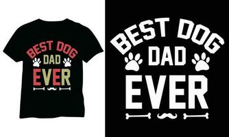 mejor perro papá nunca papi vector t camisa diseño