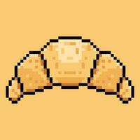 croissant, bread, cake, food, bakery icon Pixel Art Style. Vector Icon Design Pixel Art. Illustration Pixel Art