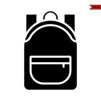 backpack glyph icon vector