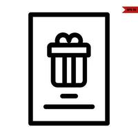 gift box in frame line icon vector