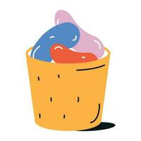 Flat icon of pectin jellies vector