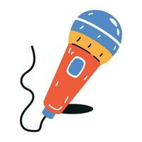 Colourful flat icon of stage mic vector