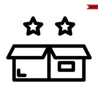 star in over box line icon vector