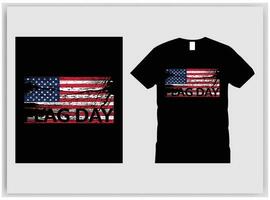 United states national flag colors and hand lettering text t-shirt happy flag day. Vintage distressed black american flag t-shirt vector design.