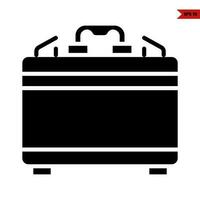 suitcase handbag glyph icon vector