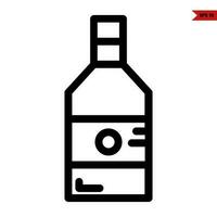 bottle drink line icon vector