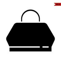 handbag women fashion glyph vector