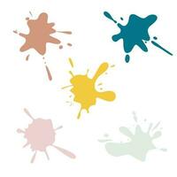 set of color splashes vector