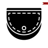 wallet glyph  icon vector