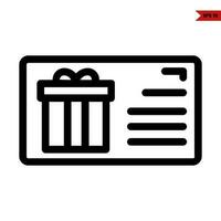 gift box in paper line icon vector