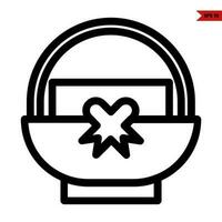 parcel line icon vector