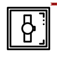 watch in dsiplay line icon vector