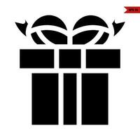 gift box glyph icon vector