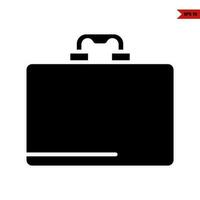 suitcase handbag glyph  icon vector