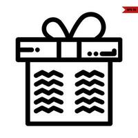 gift box line icon vector