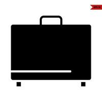 suitcase handbag glyph vector