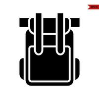 backpack glyph icon vector