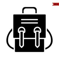 backpack glyph icon vector