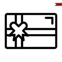 icono de línea de caja de regalo vector