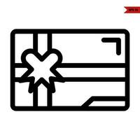 icono de línea de caja de regalo vector