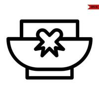 gift bowl line icon vector