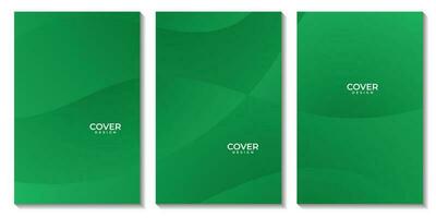 abstract flyers green gradient wave modern background for business vector