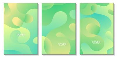 abstract flyers colorful gradient fluid wave modern background for business vector