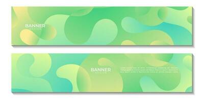 abstract banners colorful gradient fluid wave modern background for business vector