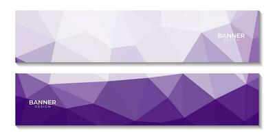 abstract banners geometric purple gradient with triangles pattern modern background for business vector