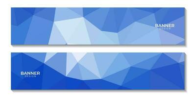 abstract banners geometric blue gradient with triangles pattern modern background for business vector