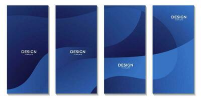 abstract blue wave background. vector illustration.set of brochures template with