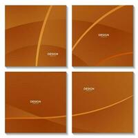 abstract squares orange wave modern background for business vector