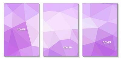 abstract flyers geometric pink gradient with triangles pattern modern background for business vector