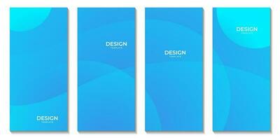 abstract bright blue wave colorful gradient background for business vector
