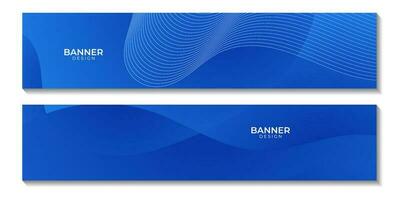 abstract banners blue wave modern background for business vector