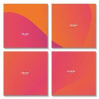 simple orange wave gradient background for business vector