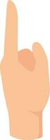 One finger gesture, pointer and direction isolated vector