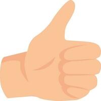 Like symbol, thumb up human gesture agree vector