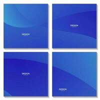 simple blue wave gradient background for business vector