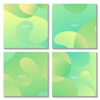 abstract squares colorful gradient fluid wave modern background for business vector