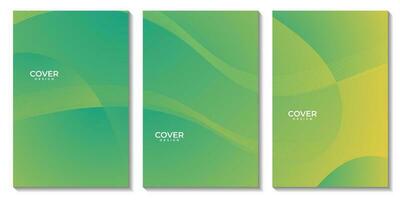 simple modern green wave abstract background vector illustration for business