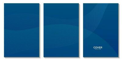 abstract dark blue wave gradient background vector